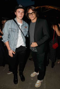 LONDON, ENGLAND - JUNE 22: Mario Sorrenti (R) and Brooklyn Beckham attend Kate Moss & Mario Sorrenti launch of the OBSESSED Calvin Klein fragrance at Spencer House on June 22, 2017 in London, England. Pic Credit : Dave Benett